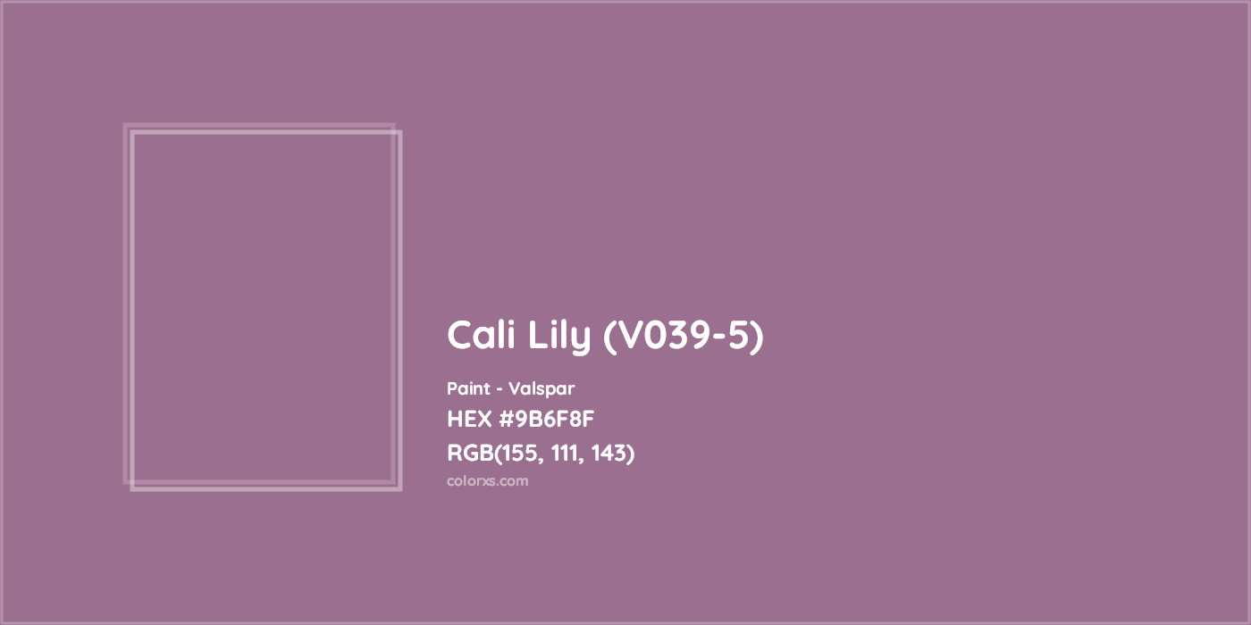 HEX #9B6F8F Cali Lily (V039-5) Paint Valspar - Color Code