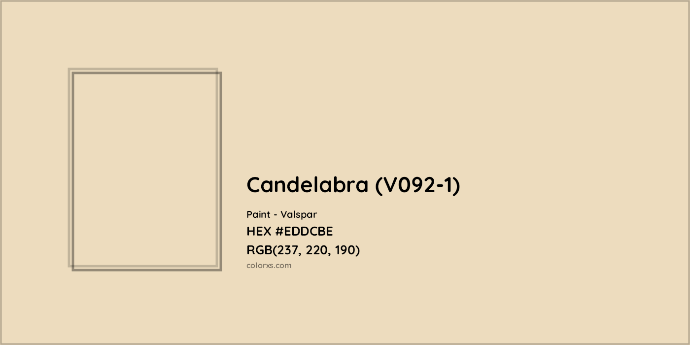 HEX #EDDCBE Candelabra (V092-1) Paint Valspar - Color Code