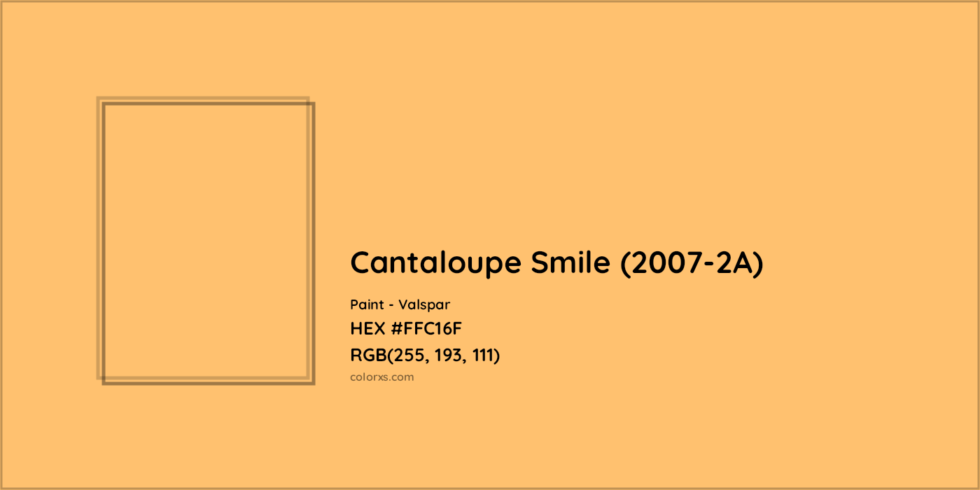 HEX #FFC16F Cantaloupe Smile (2007-2A) Paint Valspar - Color Code