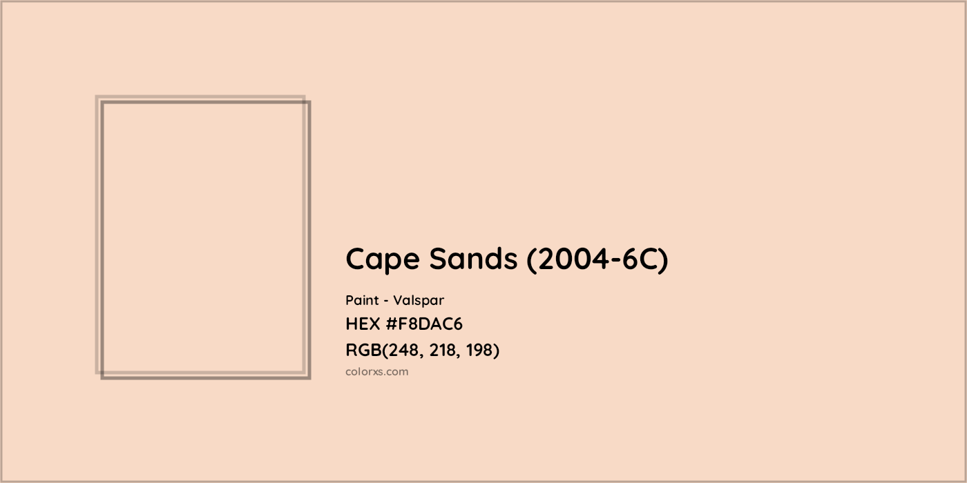HEX #F8DAC6 Cape Sands (2004-6C) Paint Valspar - Color Code