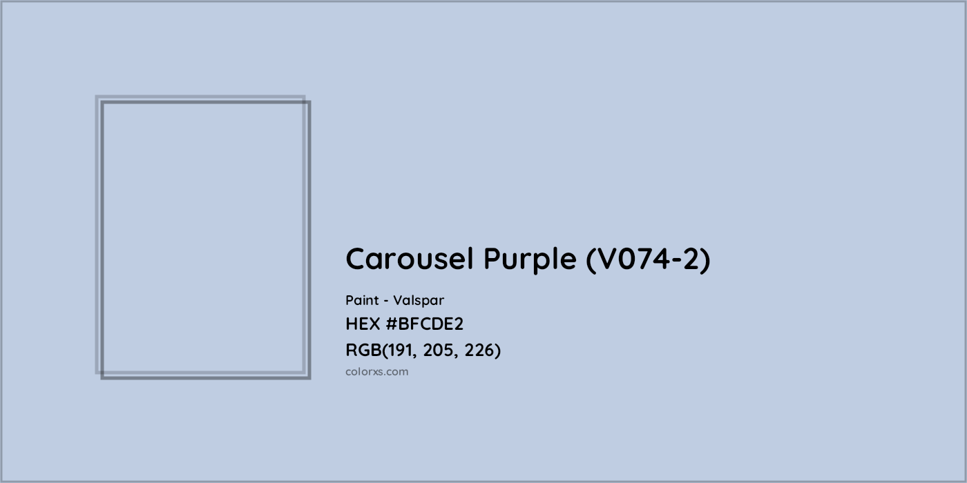 HEX #BFCDE2 Carousel Purple (V074-2) Paint Valspar - Color Code