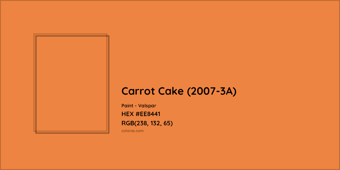 HEX #EE8441 Carrot Cake (2007-3A) Paint Valspar - Color Code