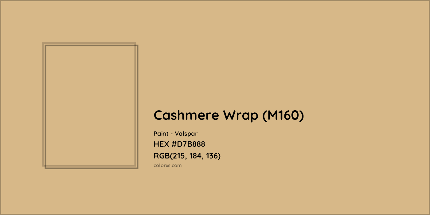 HEX #D7B888 Cashmere Wrap (M160) Paint Valspar - Color Code