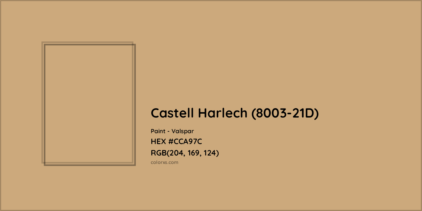HEX #CCA97C Castell Harlech (8003-21D) Paint Valspar - Color Code
