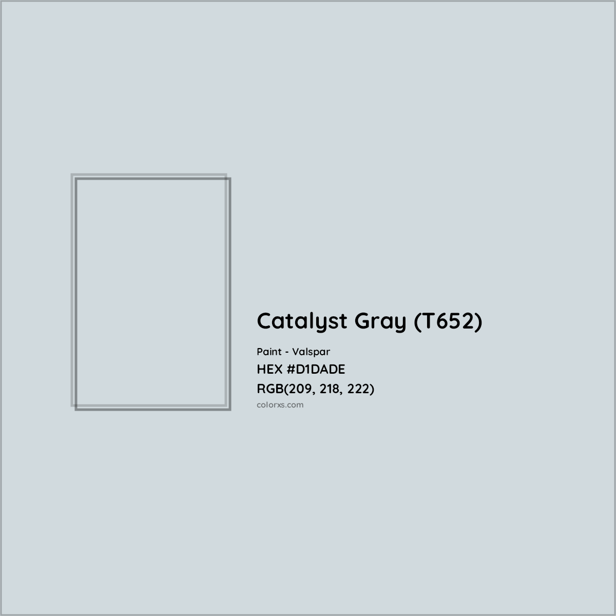 HEX #D1DADE Catalyst Gray (T652) Paint Valspar - Color Code