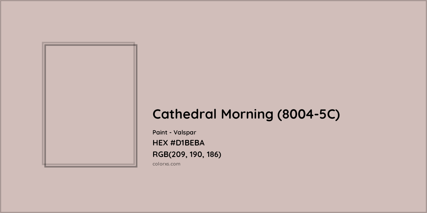 HEX #D1BEBA Cathedral Morning (8004-5C) Paint Valspar - Color Code