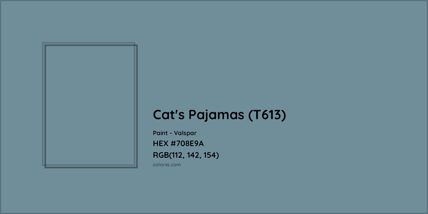 HEX #708E9A Cat's Pajamas (T613) Paint Valspar - Color Code