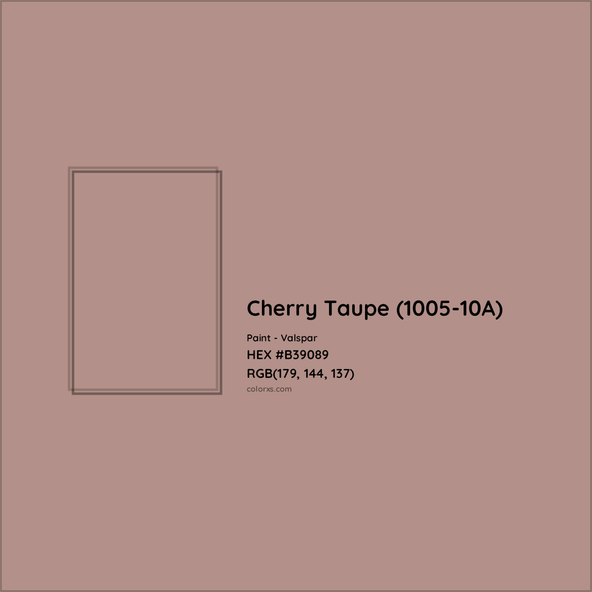 HEX #B39089 Cherry Taupe (1005-10A) Paint Valspar - Color Code