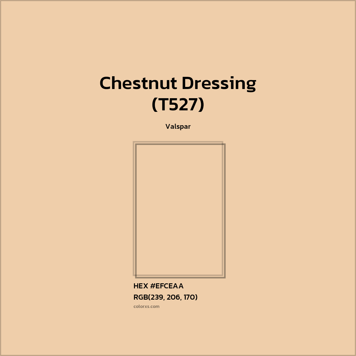 HEX #EFCEAA Chestnut Dressing (T527) Paint Valspar - Color Code