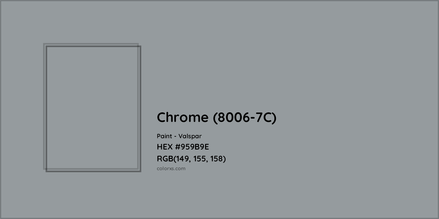 HEX #959B9E Chrome (8006-7C) Paint Valspar - Color Code