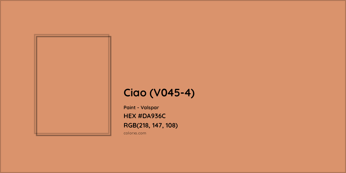 HEX #DA936C Ciao (V045-4) Paint Valspar - Color Code