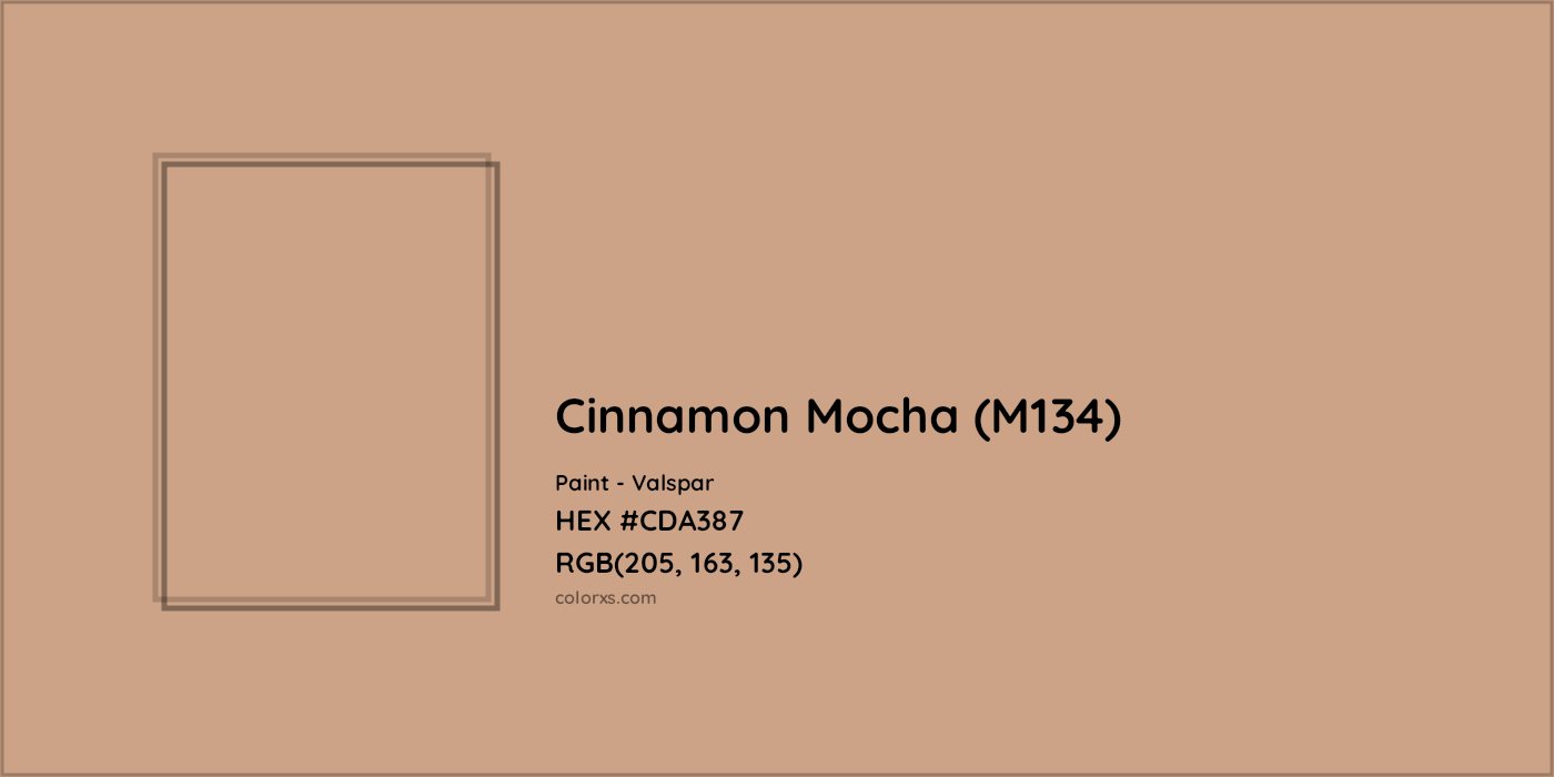 HEX #CDA387 Cinnamon Mocha (M134) Paint Valspar - Color Code