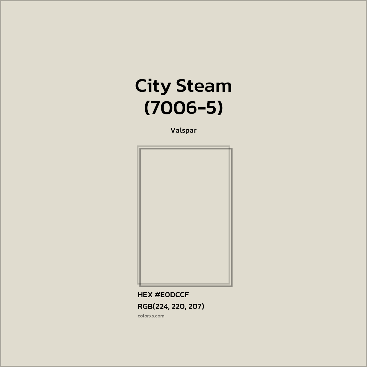 HEX #E0DCCF City Steam (7006-5) Paint Valspar - Color Code