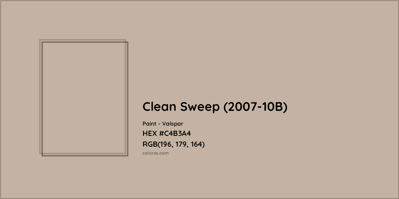 HEX #C4B3A4 Clean Sweep (2007-10B) Paint Valspar - Color Code