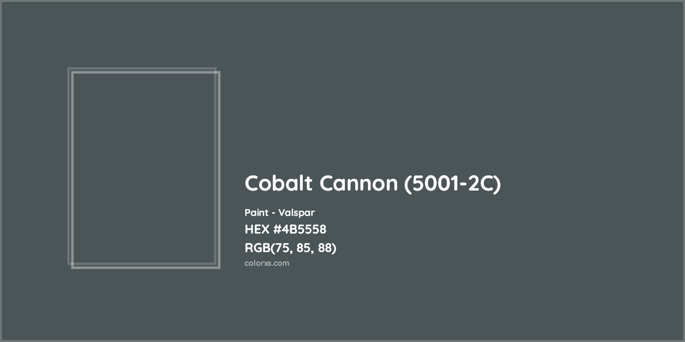 HEX #4B5558 Cobalt Cannon (5001-2C) Paint Valspar - Color Code