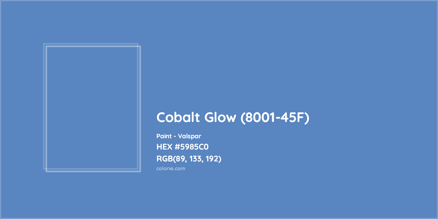 HEX #5985C0 Cobalt Glow (8001-45F) Paint Valspar - Color Code