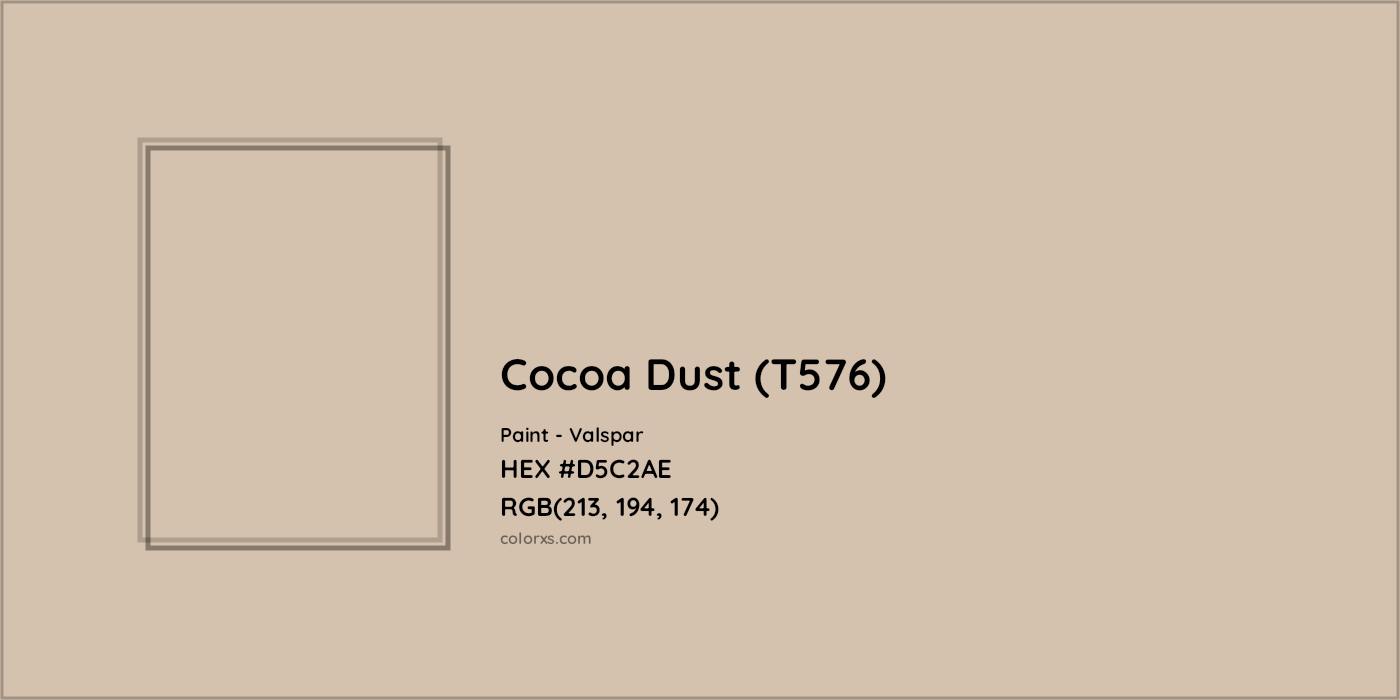 HEX #D5C2AE Cocoa Dust (T576) Paint Valspar - Color Code