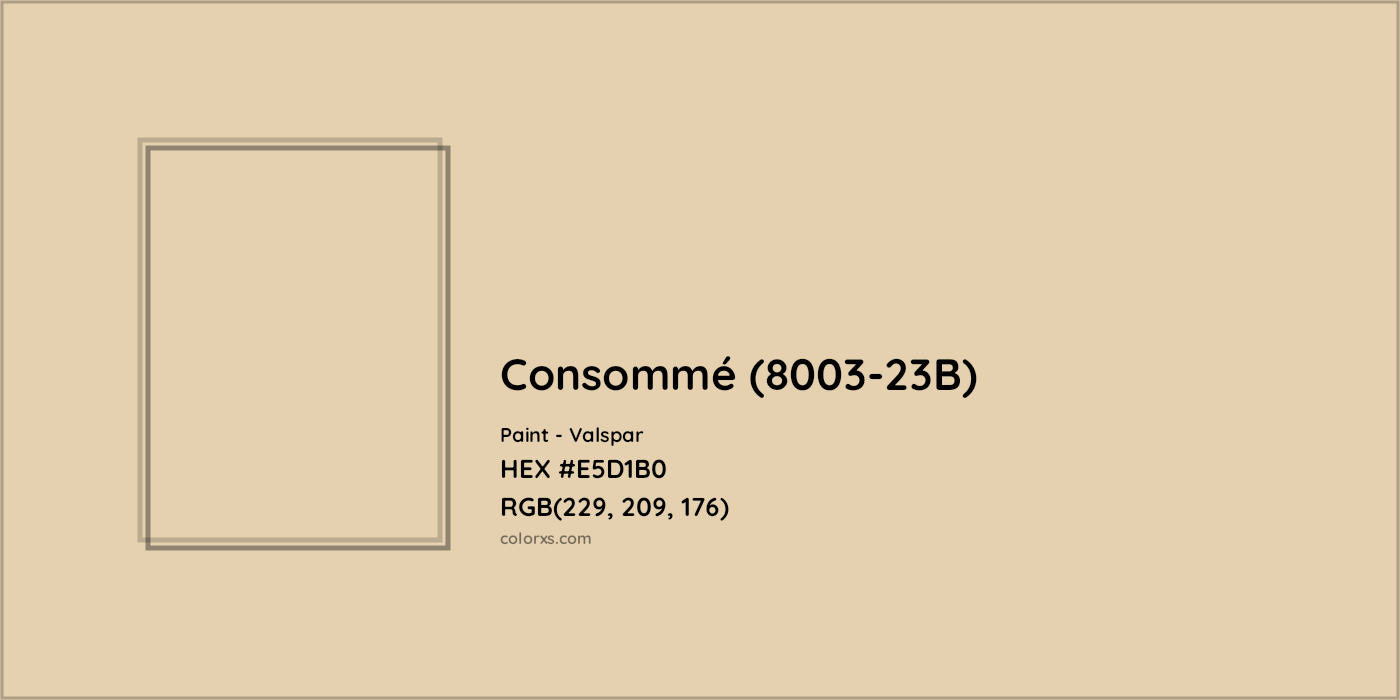 HEX #E5D1B0 Consommé (8003-23B) Paint Valspar - Color Code