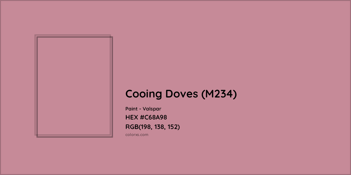 HEX #C68A98 Cooing Doves (M234) Paint Valspar - Color Code