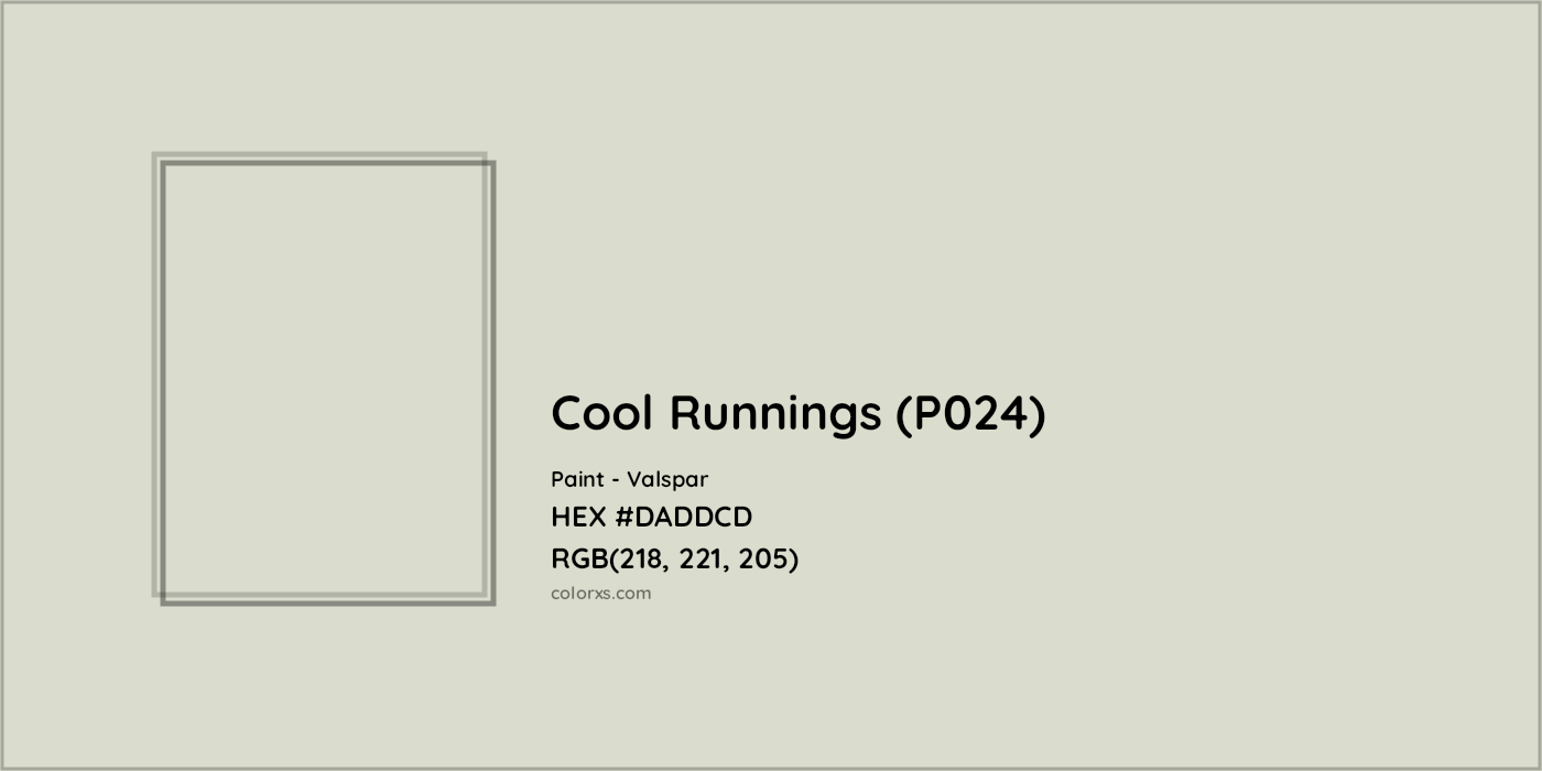 HEX #DADDCD Cool Runnings (P024) Paint Valspar - Color Code