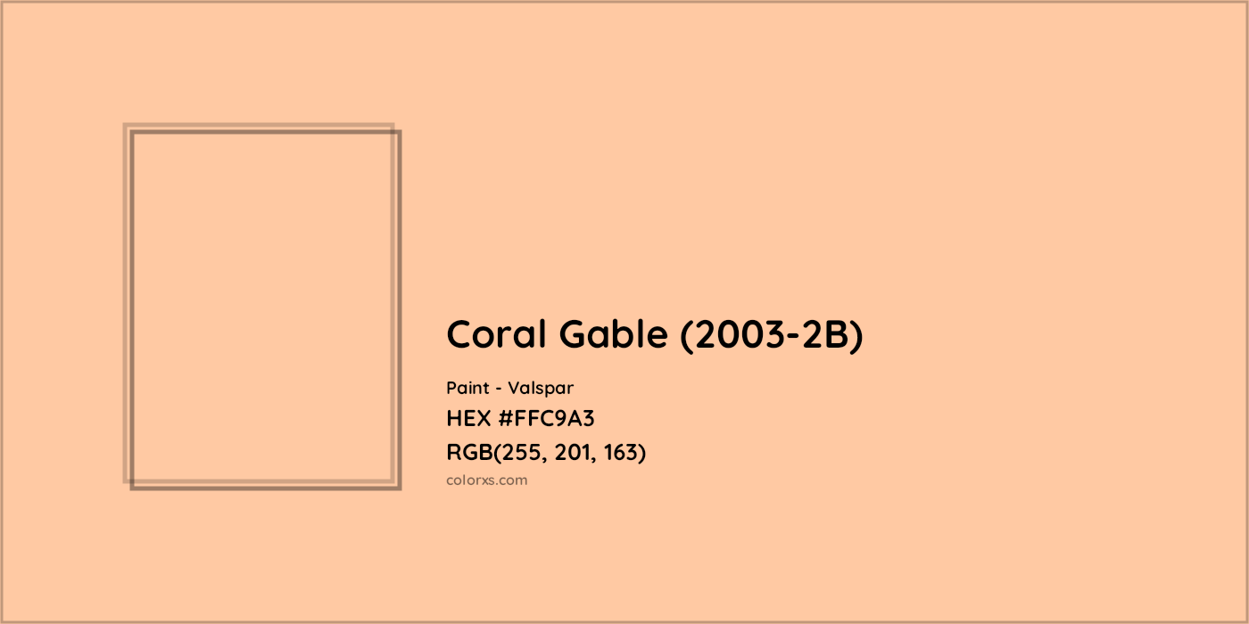HEX #FFC9A3 Coral Gable (2003-2B) Paint Valspar - Color Code