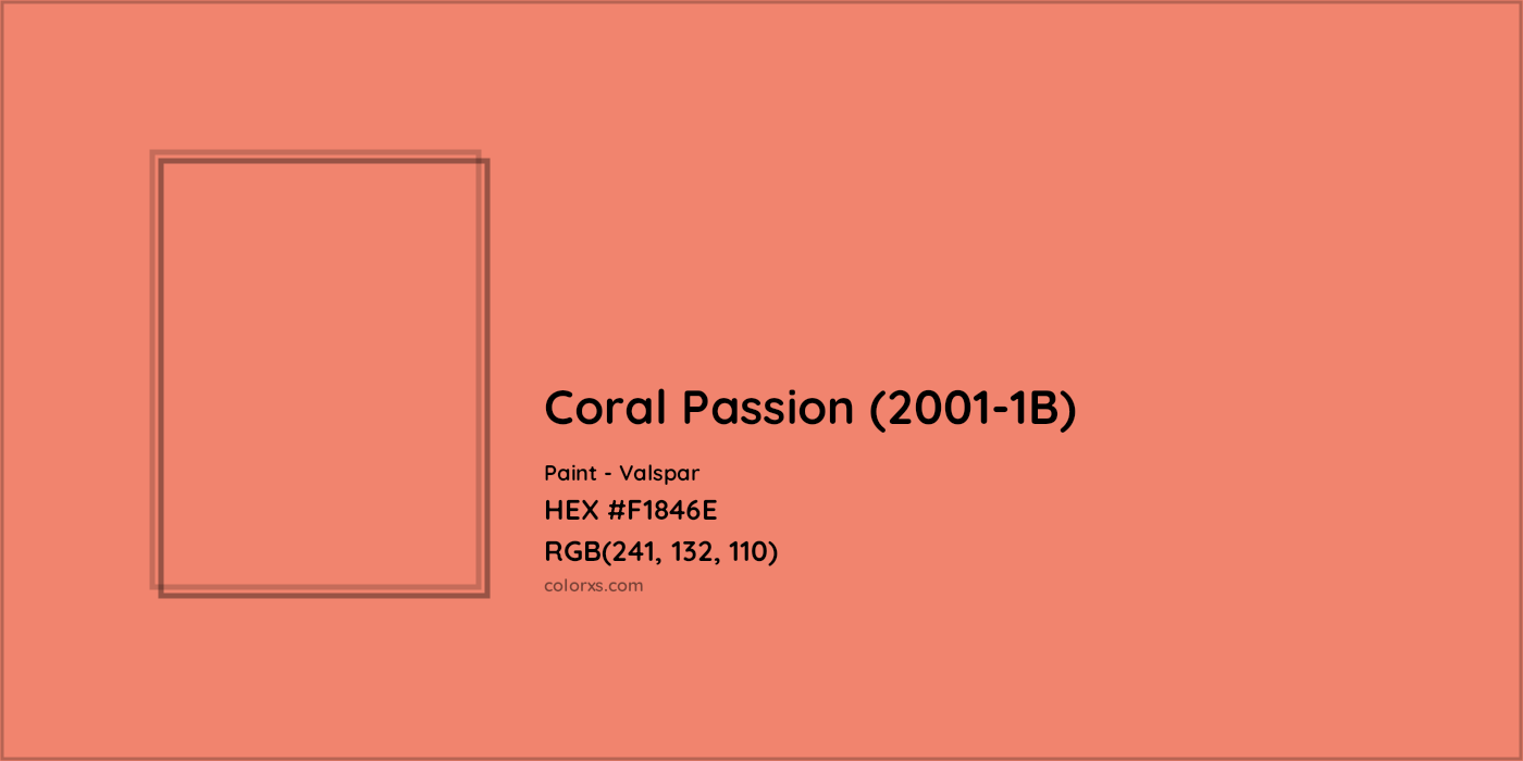 HEX #F1846E Coral Passion (2001-1B) Paint Valspar - Color Code