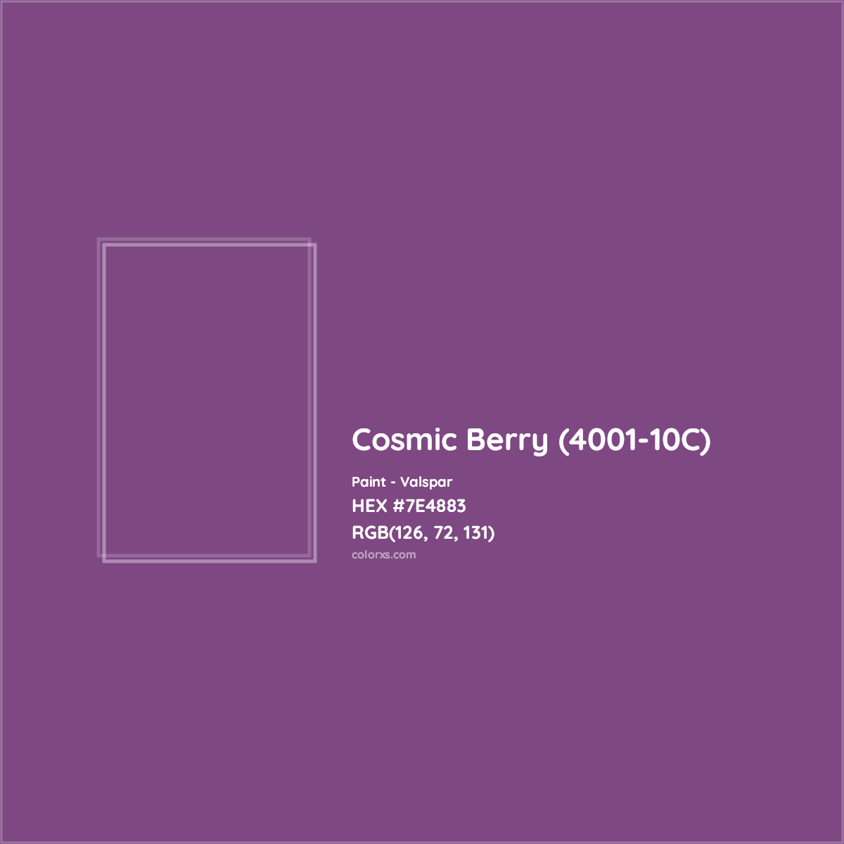HEX #7E4883 Cosmic Berry (4001-10C) Paint Valspar - Color Code