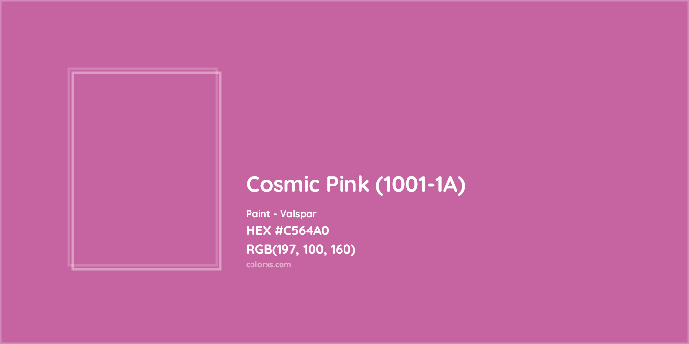 HEX #C564A0 Cosmic Pink (1001-1A) Paint Valspar - Color Code