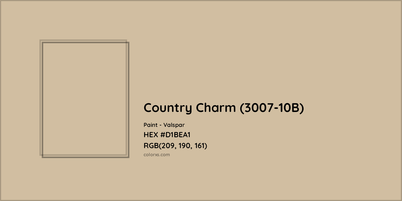 HEX #D1BEA1 Country Charm (3007-10B) Paint Valspar - Color Code