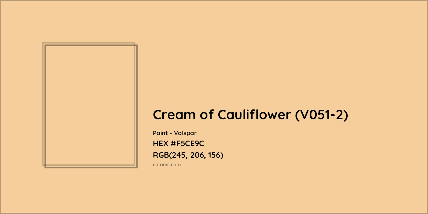 HEX #F5CE9C Cream of Cauliflower (V051-2) Paint Valspar - Color Code