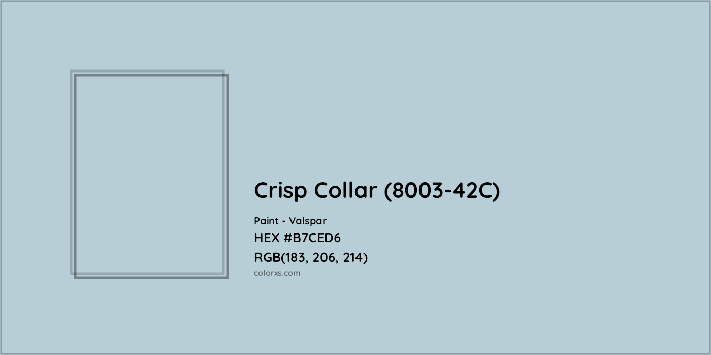 HEX #B7CED6 Crisp Collar (8003-42C) Paint Valspar - Color Code