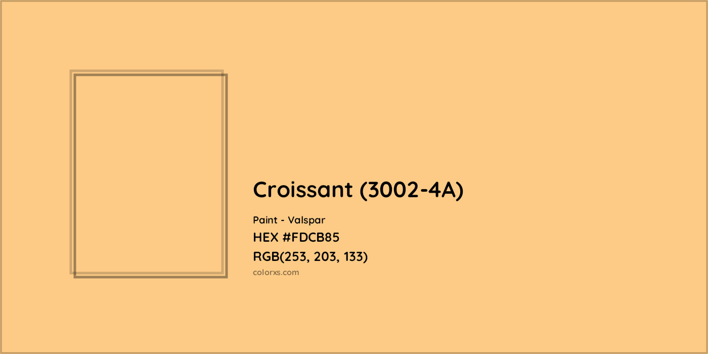 HEX #FDCB85 Croissant (3002-4A) Paint Valspar - Color Code