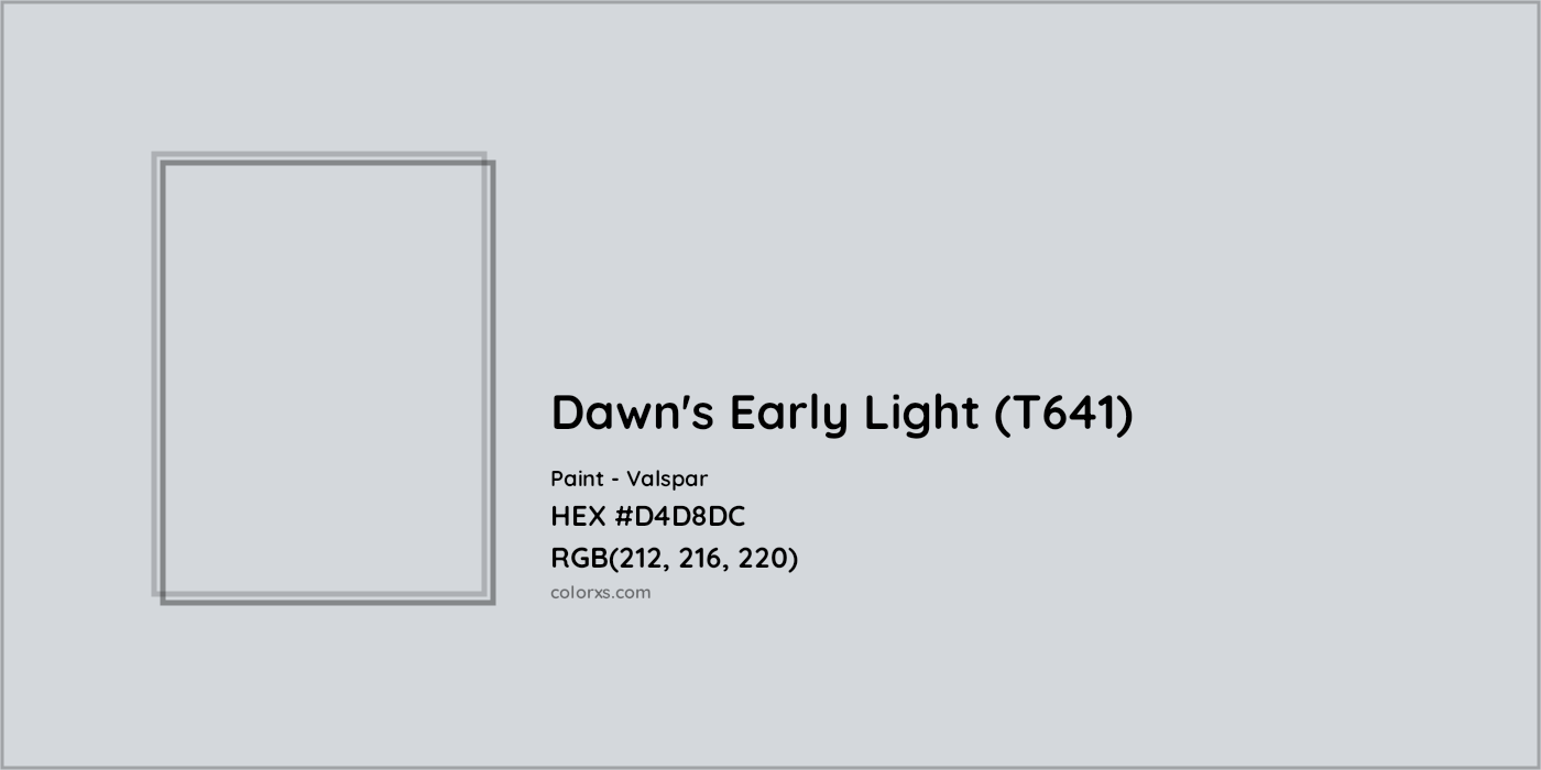 HEX #D4D8DC Dawn's Early Light (T641) Paint Valspar - Color Code