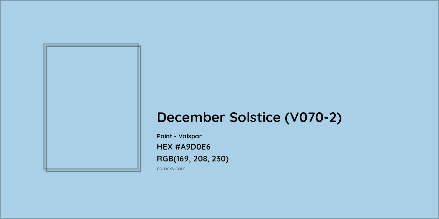 HEX #A9D0E6 December Solstice (V070-2) Paint Valspar - Color Code