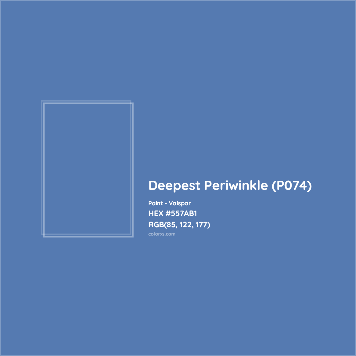 HEX #557AB1 Deepest Periwinkle (P074) Paint Valspar - Color Code