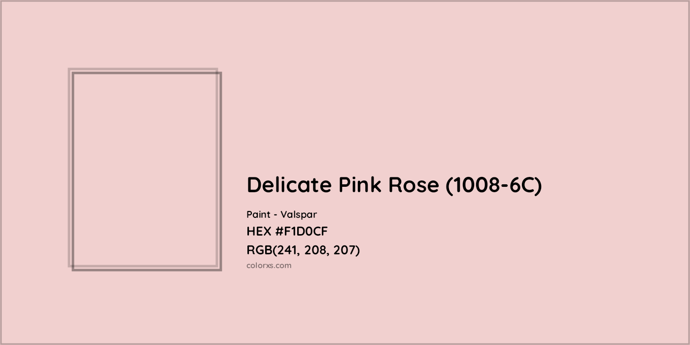 HEX #F1D0CF Delicate Pink Rose (1008-6C) Paint Valspar - Color Code