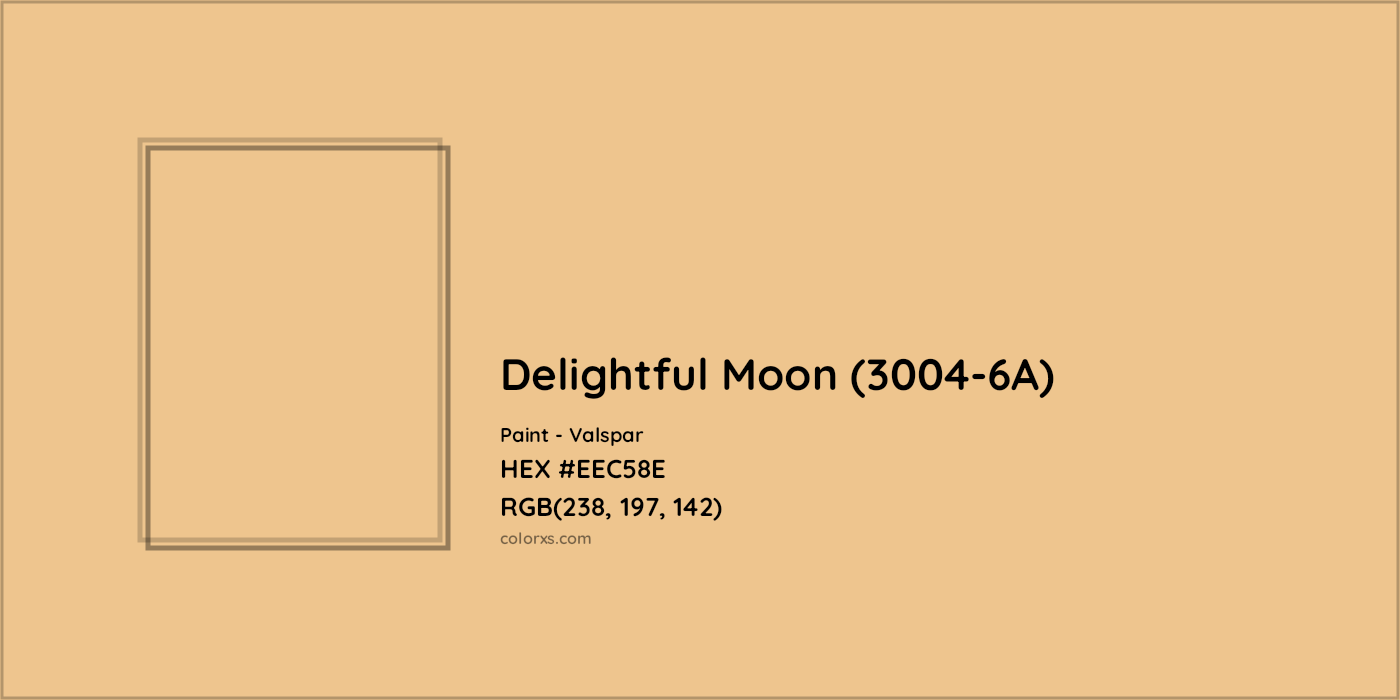 HEX #EEC58E Delightful Moon (3004-6A) Paint Valspar - Color Code