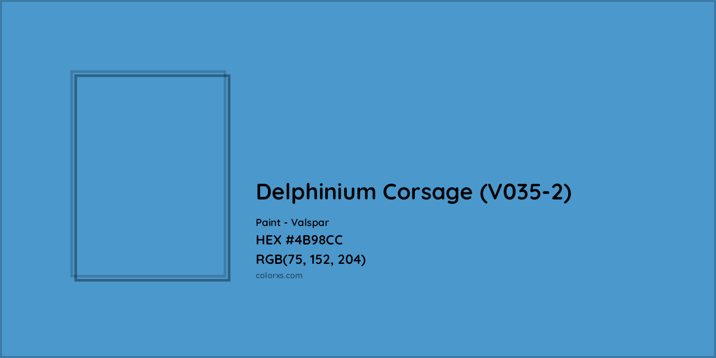 HEX #4B98CC Delphinium Corsage (V035-2) Paint Valspar - Color Code