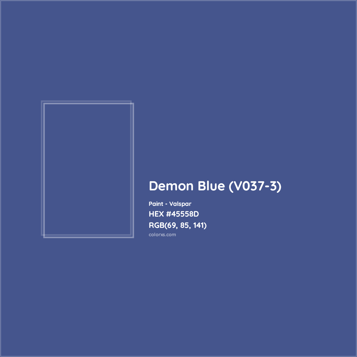 HEX #45558D Demon Blue (V037-3) Paint Valspar - Color Code