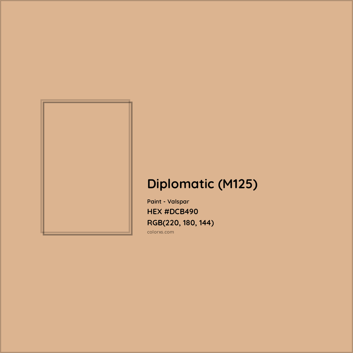 HEX #DCB490 Diplomatic (M125) Paint Valspar - Color Code