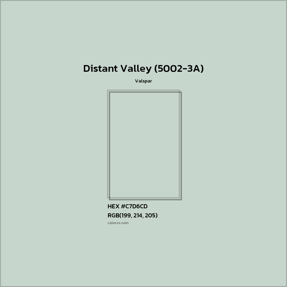 HEX #C7D6CD Distant Valley (5002-3A) Paint Valspar - Color Code