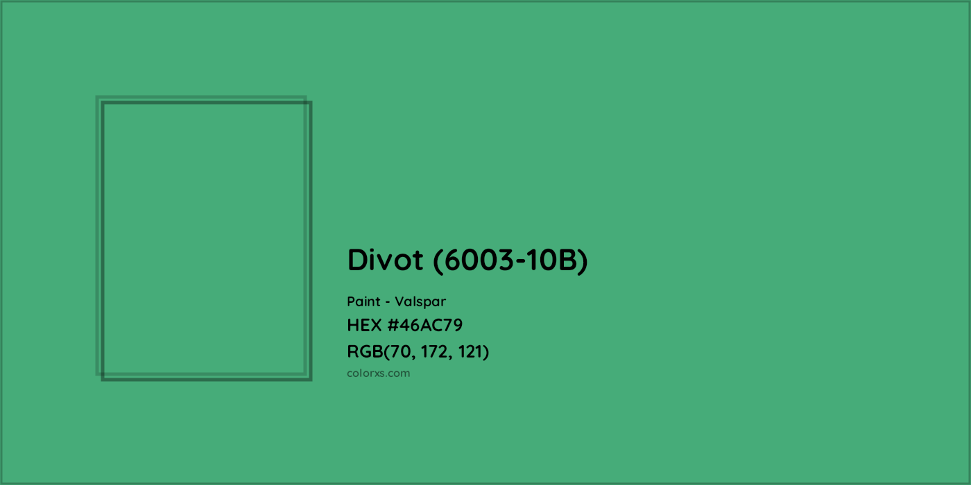 HEX #46AC79 Divot (6003-10B) Paint Valspar - Color Code