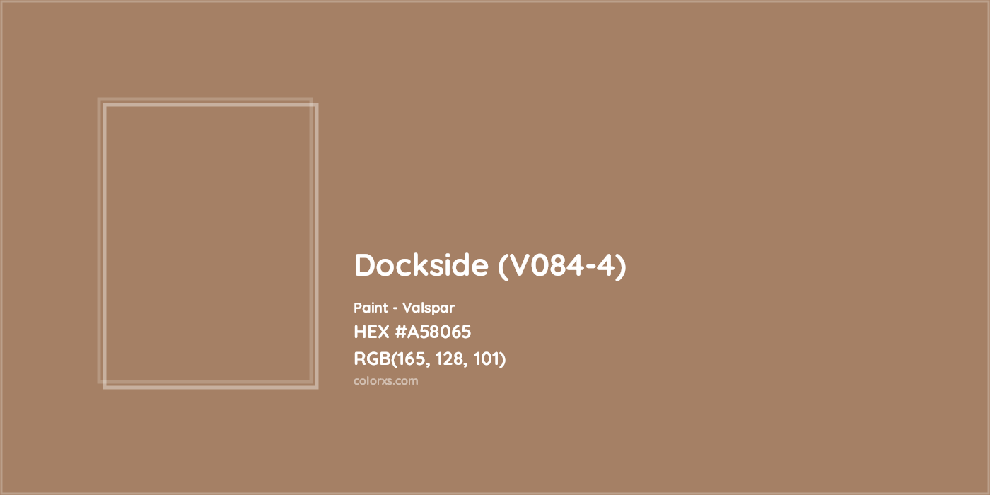 HEX #A58065 Dockside (V084-4) Paint Valspar - Color Code