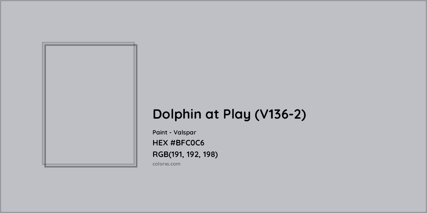 HEX #BFC0C6 Dolphin at Play (V136-2) Paint Valspar - Color Code
