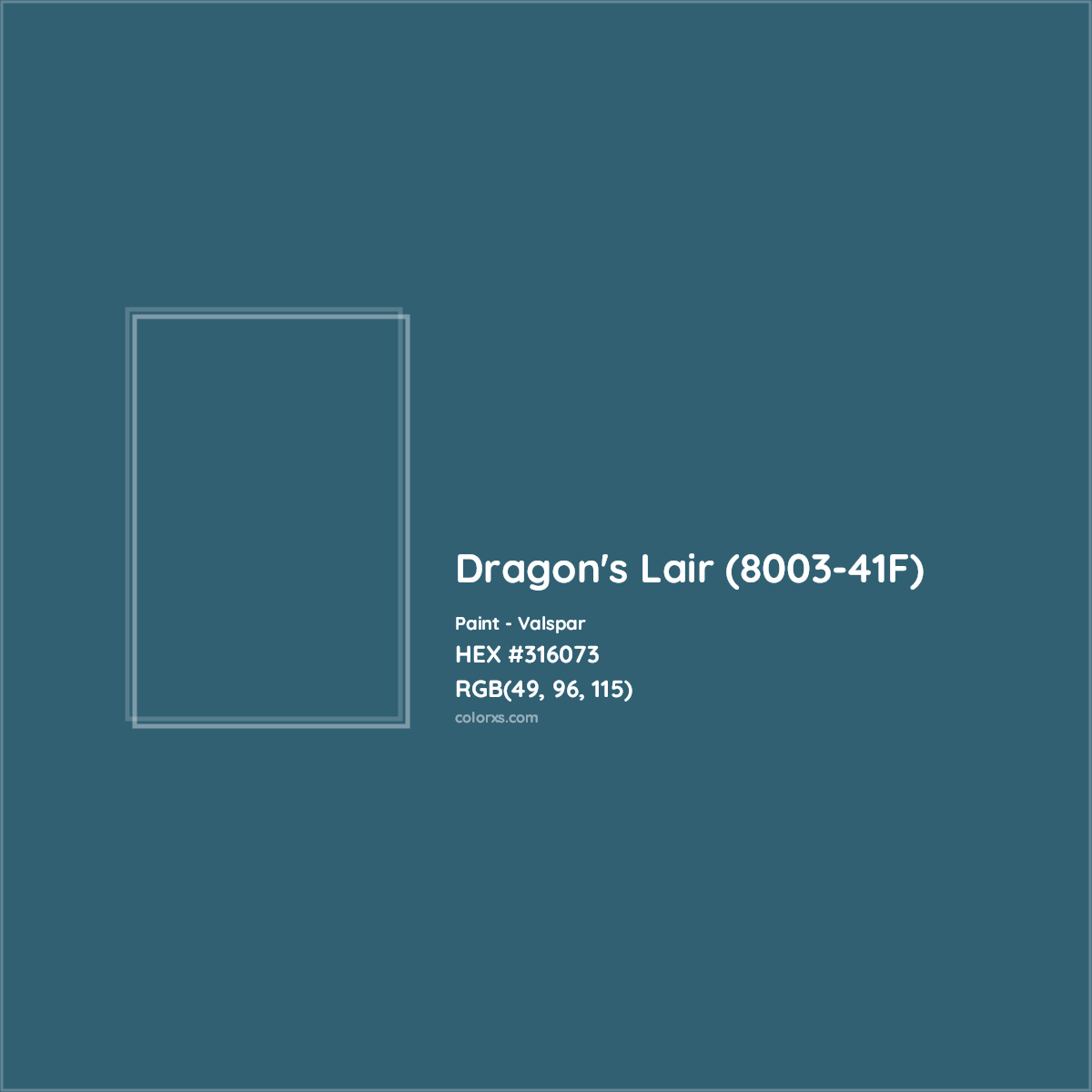 HEX #316073 Dragon's Lair (8003-41F) Paint Valspar - Color Code
