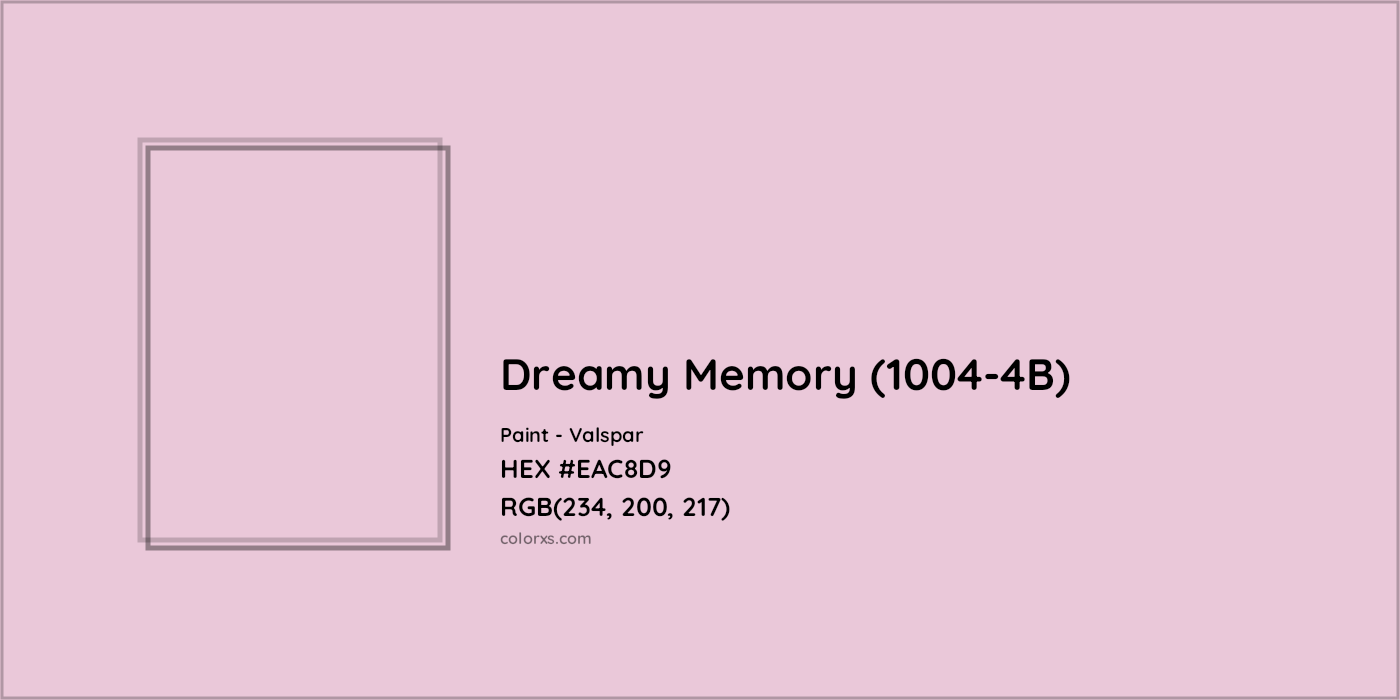 HEX #EAC8D9 Dreamy Memory (1004-4B) Paint Valspar - Color Code