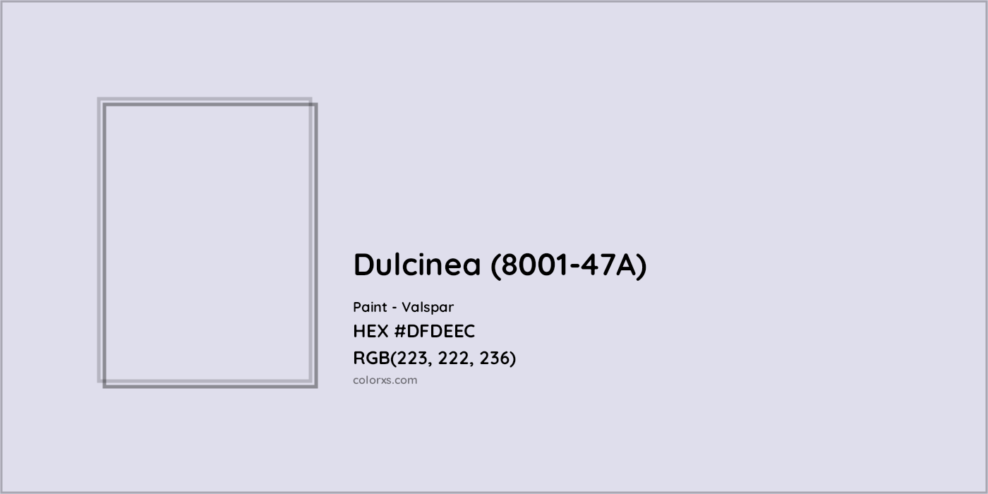 HEX #DFDEEC Dulcinea (8001-47A) Paint Valspar - Color Code
