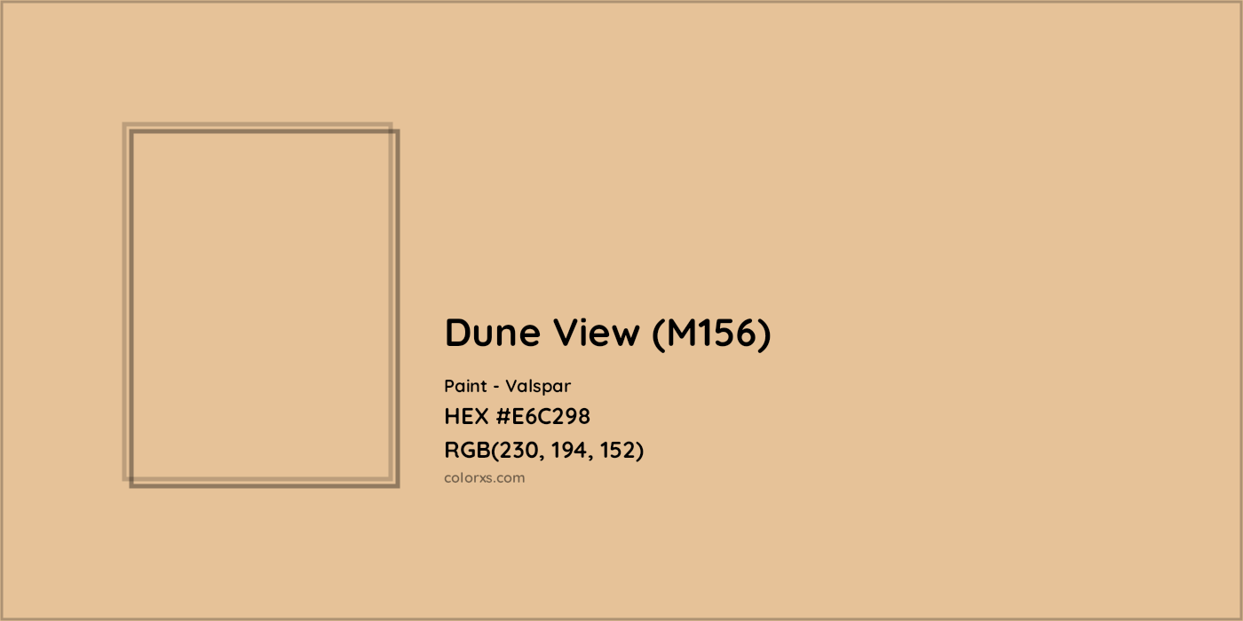HEX #E6C298 Dune View (M156) Paint Valspar - Color Code