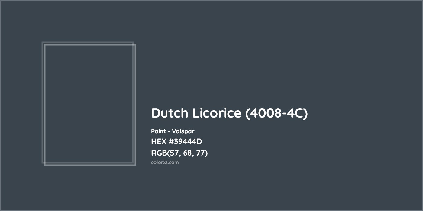 HEX #39444D Dutch Licorice (4008-4C) Paint Valspar - Color Code
