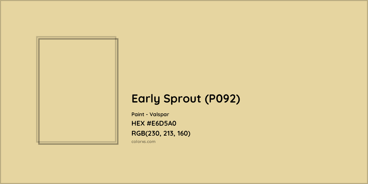 HEX #E6D5A0 Early Sprout (P092) Paint Valspar - Color Code